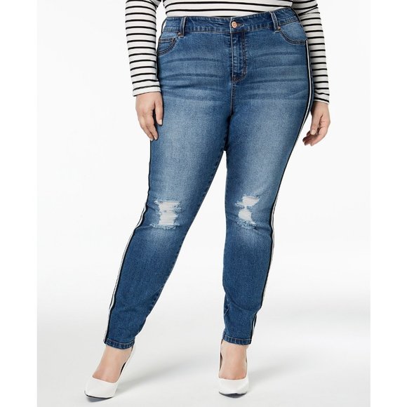 Celebrity Pink Denim - Celebrity Pink Trendy Plus Size Ripped Skinny Jean